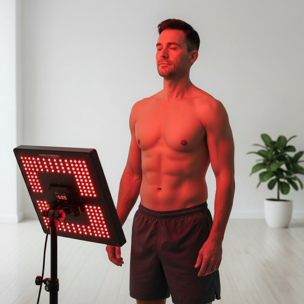 Red Light Therapy Panel with 660nm and 850nm Wavelengths, Dimmable Timer for Facial and Body Skin Care