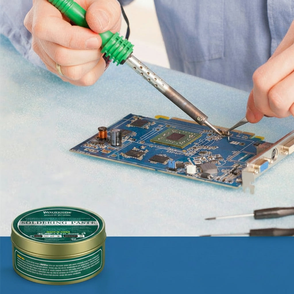 Lead Free Flux Paste for Soldering with Smooth Even Flow and Iron Box Container
