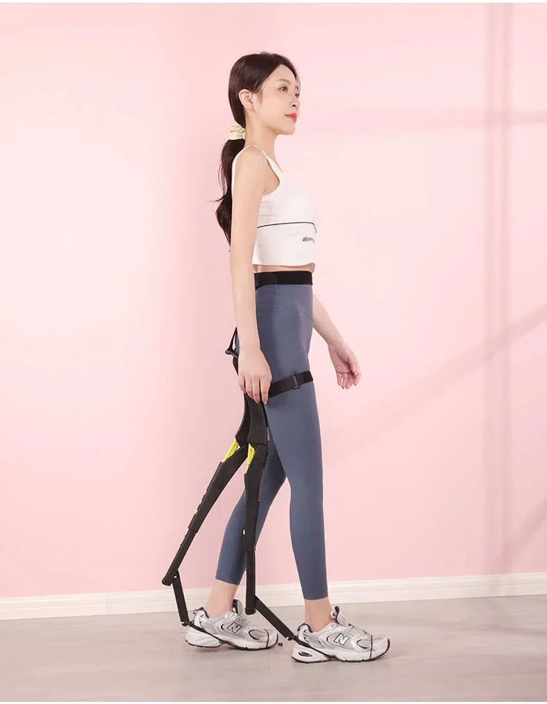 Wearable Folding Chair with Adjustable Belt and Non Slip Foot Mat for Standing Use