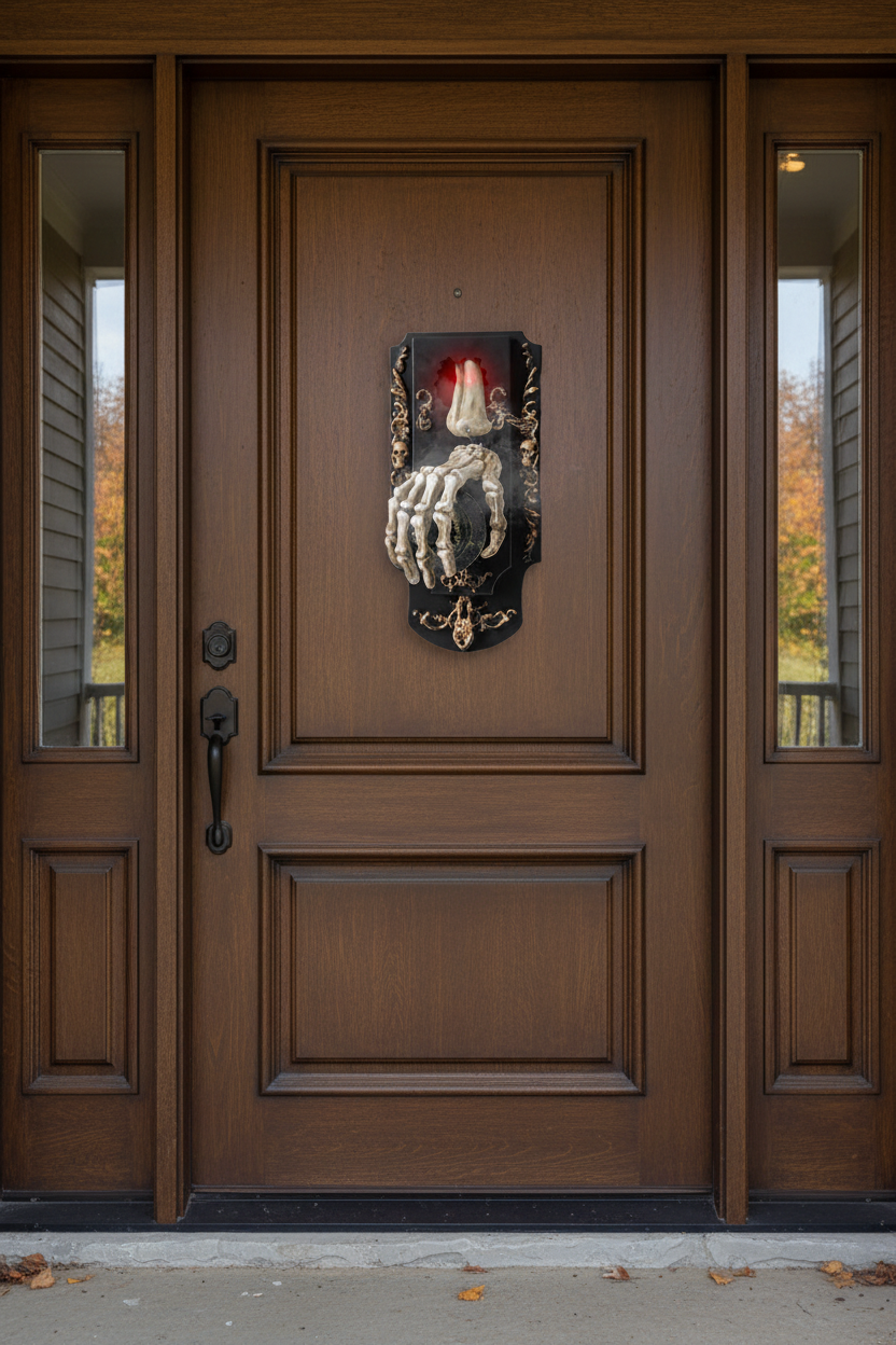 Motion Sensor Doorbell Prop with Sound and Light Effects, Halloween Party Decoration