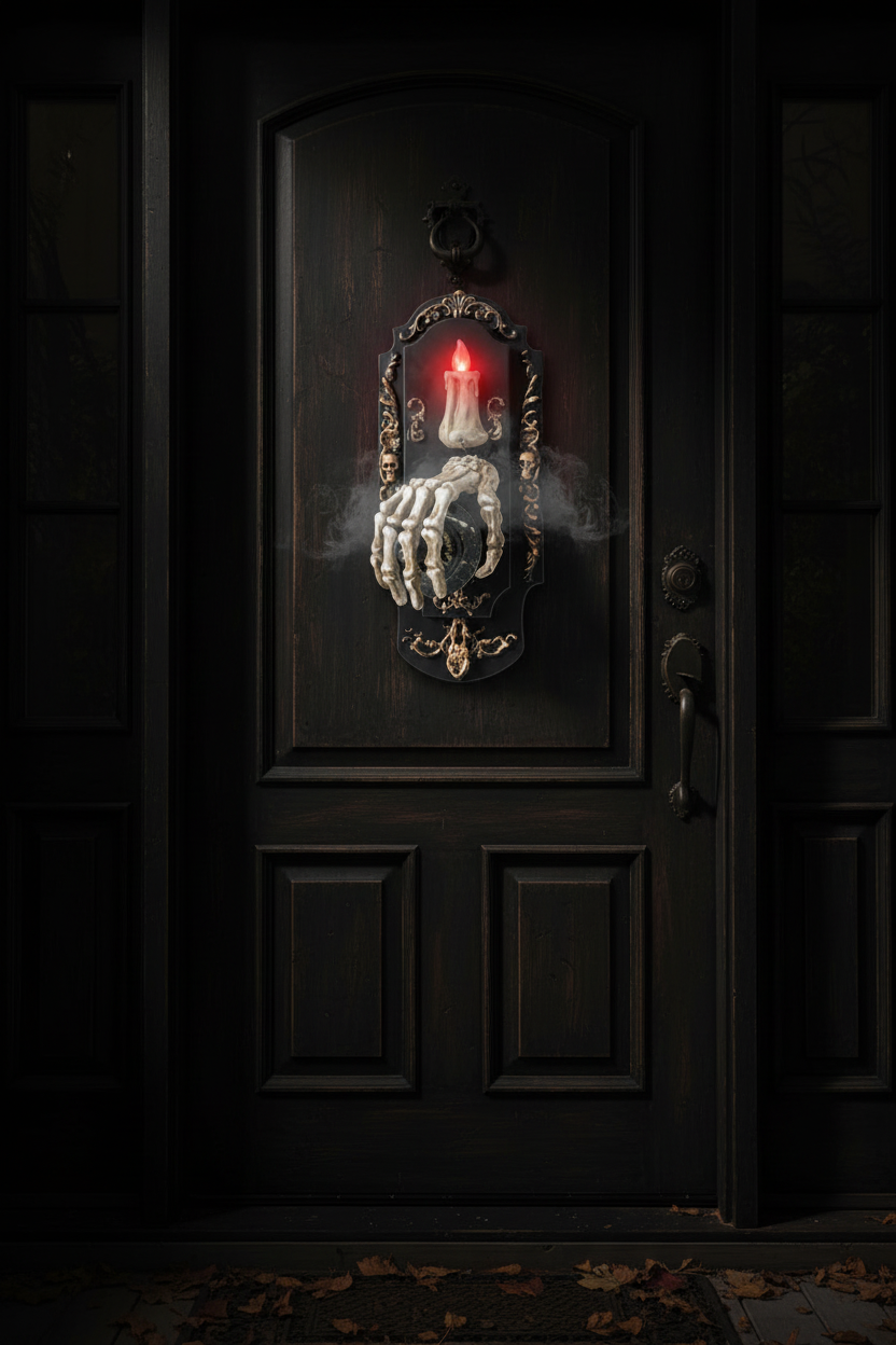 Motion Sensor Doorbell Prop with Sound and Light Effects, Halloween Party Decoration