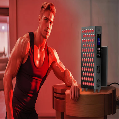 Red Light Therapy Panel with 660nm and 850nm Wavelengths, Dimmable Timer for Facial and Body Skin Care