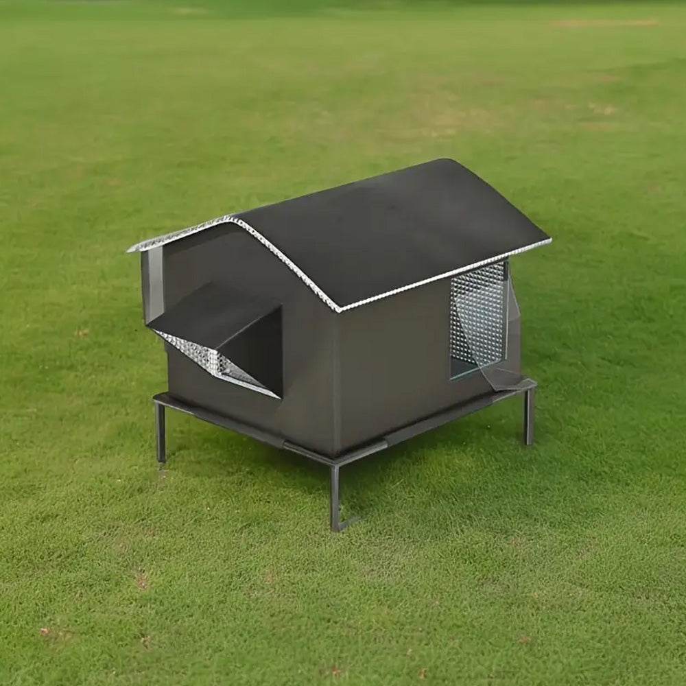 Elevated Pet Bed with Moisture Resistant Fabric and Stainless Steel Frame for Cats and Small Dogs
