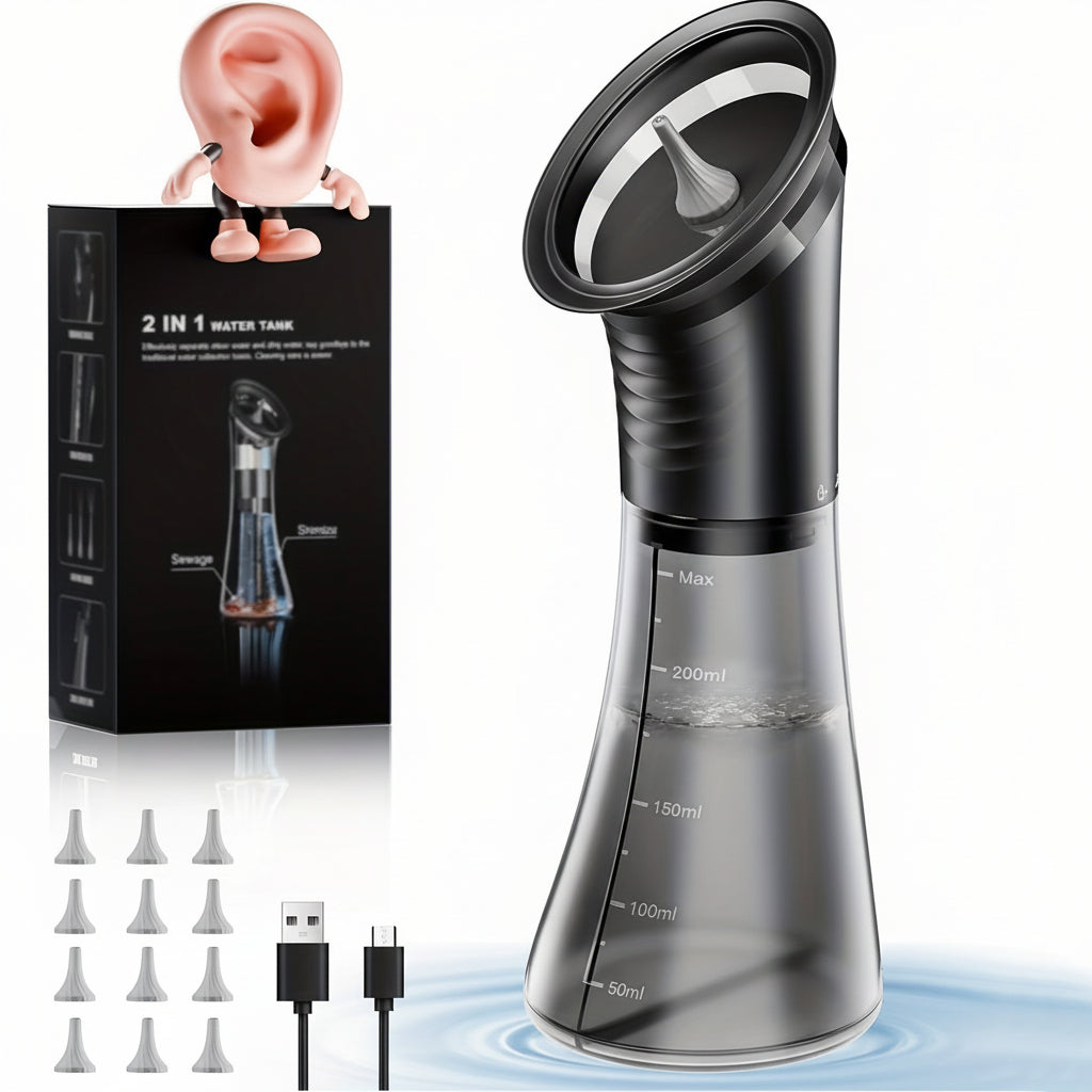 Water Flow Ear Cleaning Device with Dual Tank and Rechargeable Battery