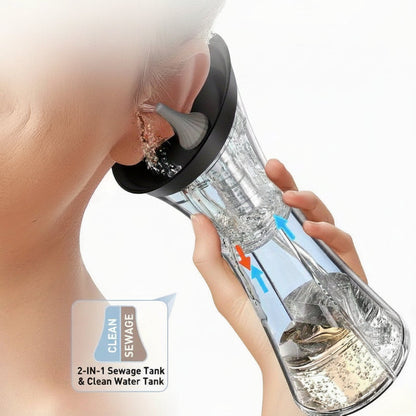 Water Flow Ear Cleaning Device with Dual Tank and Rechargeable Battery