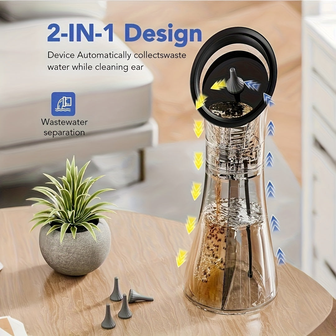 Water Flow Ear Cleaning Device with Dual Tank and Rechargeable Battery