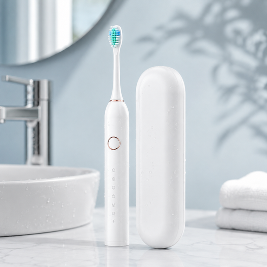 Sonic Electric Toothbrush with Built In Timer and Replacement Heads, IPX7 Water Resistant