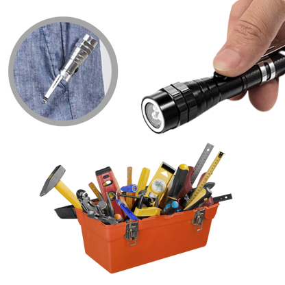 Telescopic Magnetic Pickup Tool with LED Light and Flexible Gooseneck