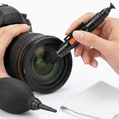 Camera Lens Cleaning Kit with Dual Ended Pen and Air Blower Tool