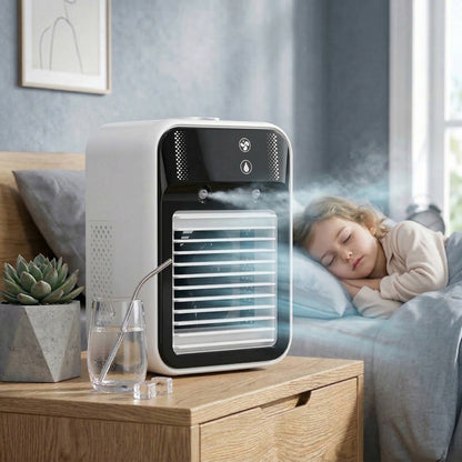 Portable Misting Air Cooler with Dual Nano Spray and Rechargeable Battery