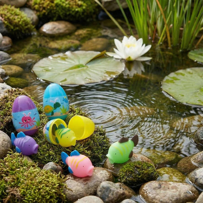 Squirt Toy Easter Eggs with Vinyl Water Toys and Split Open Design, 12 Piece Set