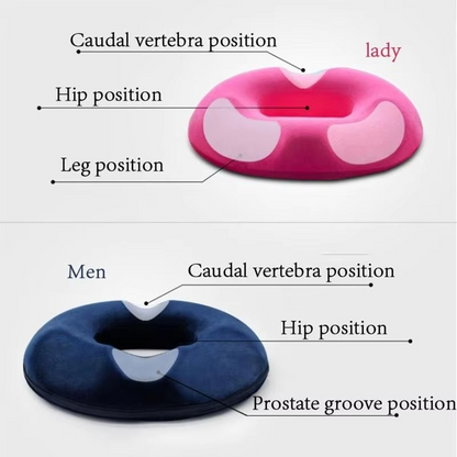 Memory Foam Donut Seat Cushion with Breathable Cover for Tailbone Support