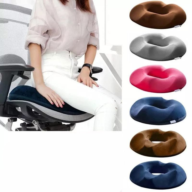 Memory Foam Seat Cushion with Non Slip Base and Machine Washable Cover