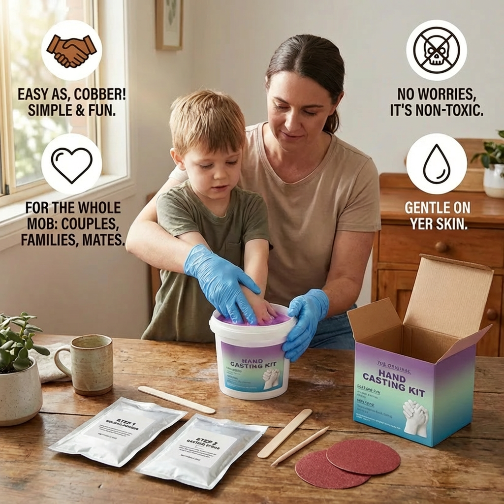 3D Plaster Hand Casting Kit with Molding Supplies and Instructions