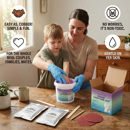 3D Plaster Hand Casting Kit with Molding Supplies and Instructions
