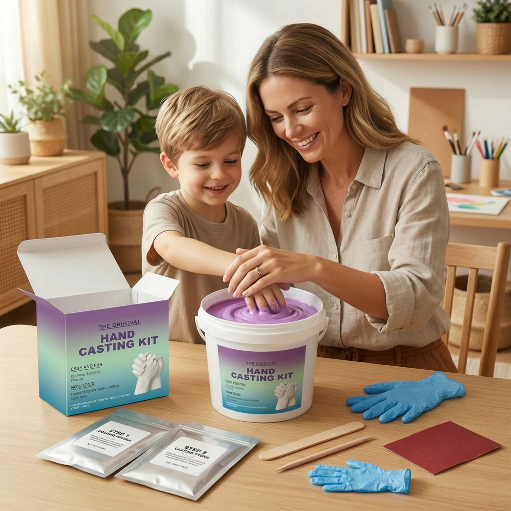3D Plaster Hand Casting Kit with Molding Supplies and Instructions