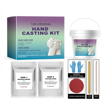 3D Plaster Hand Casting Kit with Molding Supplies and Instructions