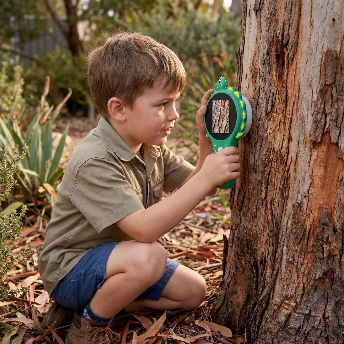 Kids Digital Video Microscope with an Integrated Screen, LED Lights and 500x Zoom in Four Animal Styles