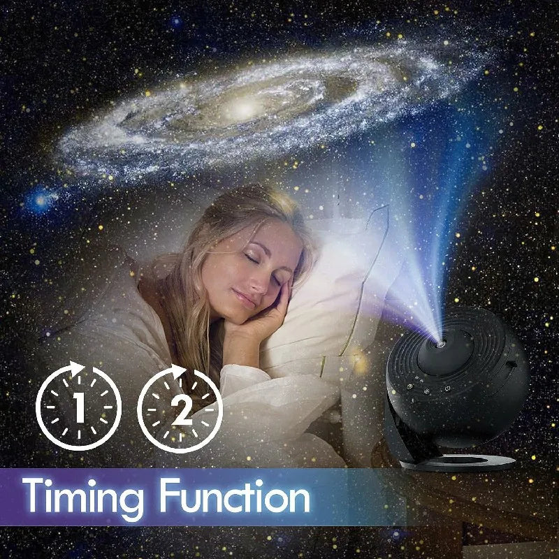 Galaxy Projector with 12 Film Discs and 360 Degree Rotating Base