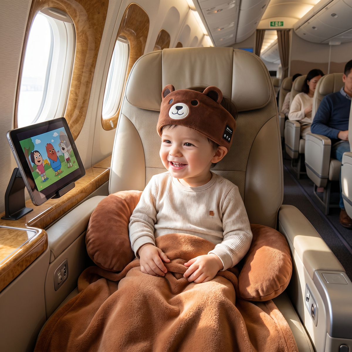 Soft Sleep Headband with Built in Wireless Speakers in Nine Animal Designs for Travel and Naps