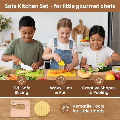 Pretend Play Kitchen Utensil Set for Small Hands in Seven Or Thirteen Piece Sizes
