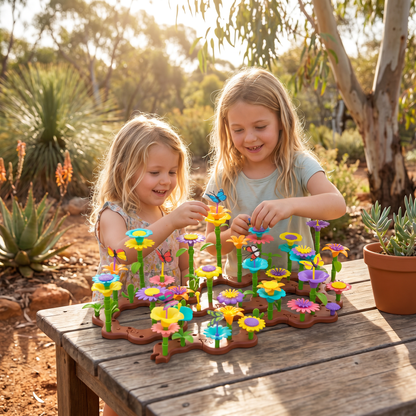 Flower Garden Building Toy with Peg Pieces for Creative Play