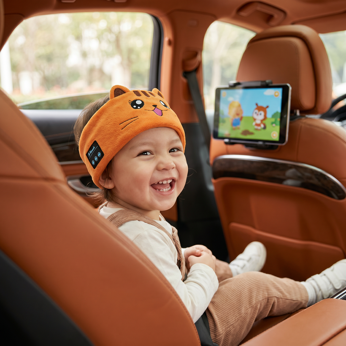 Soft Sleep Headband with Built in Wireless Speakers in Nine Animal Designs for Travel and Naps