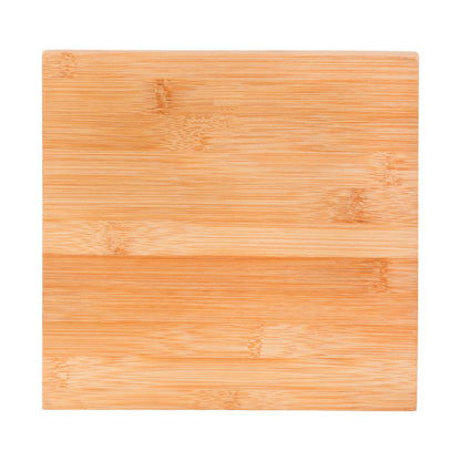 Autumn Trivet with Ceramic and Wood Construction, 7.8 Inch Square