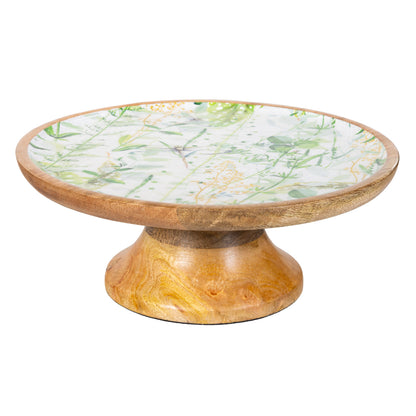 Round Garden Cake Stand with Elevated Platform for Dessert Display