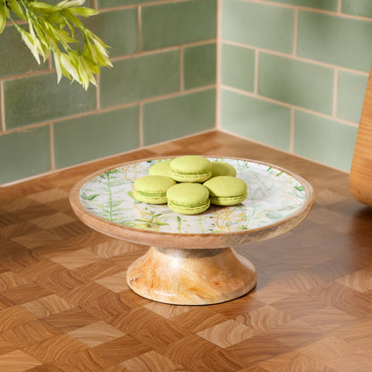 Round Garden Cake Stand with Elevated Platform for Dessert Display