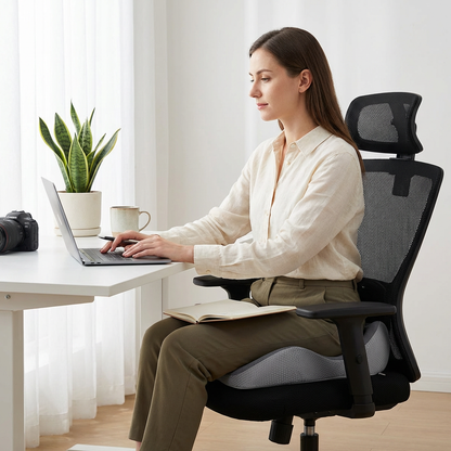 Adjustable Memory Foam Sit Bone Relief Seat Cushion