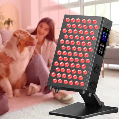 Red Light Therapy Panel with 660nm and 850nm Wavelengths, Dimmable Timer for Facial and Body Skin Care