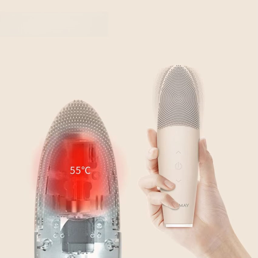 Electric Facial Cleansing Brush with 5 Modes and Silicone Head, Makeup Remover and Massager