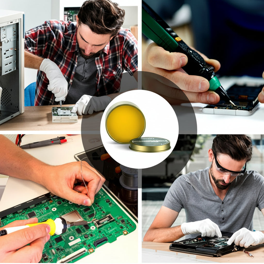 Lead Free Flux Paste for Soldering with Smooth Even Flow and Iron Box Container