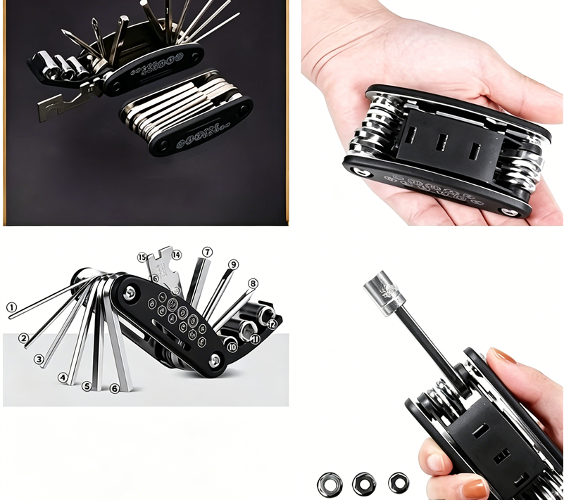 Multi Socket Wrench Set with Rotating Head and Quick Release for Car, Home and DIY Repairs