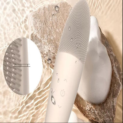 Electric Facial Cleansing Brush with 5 Modes and Silicone Head, Makeup Remover and Massager