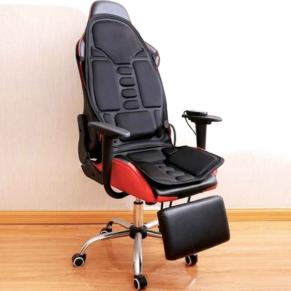 Heated Massage Chair Pad with 8 Massage Nodes and Remote Control for Home and Car