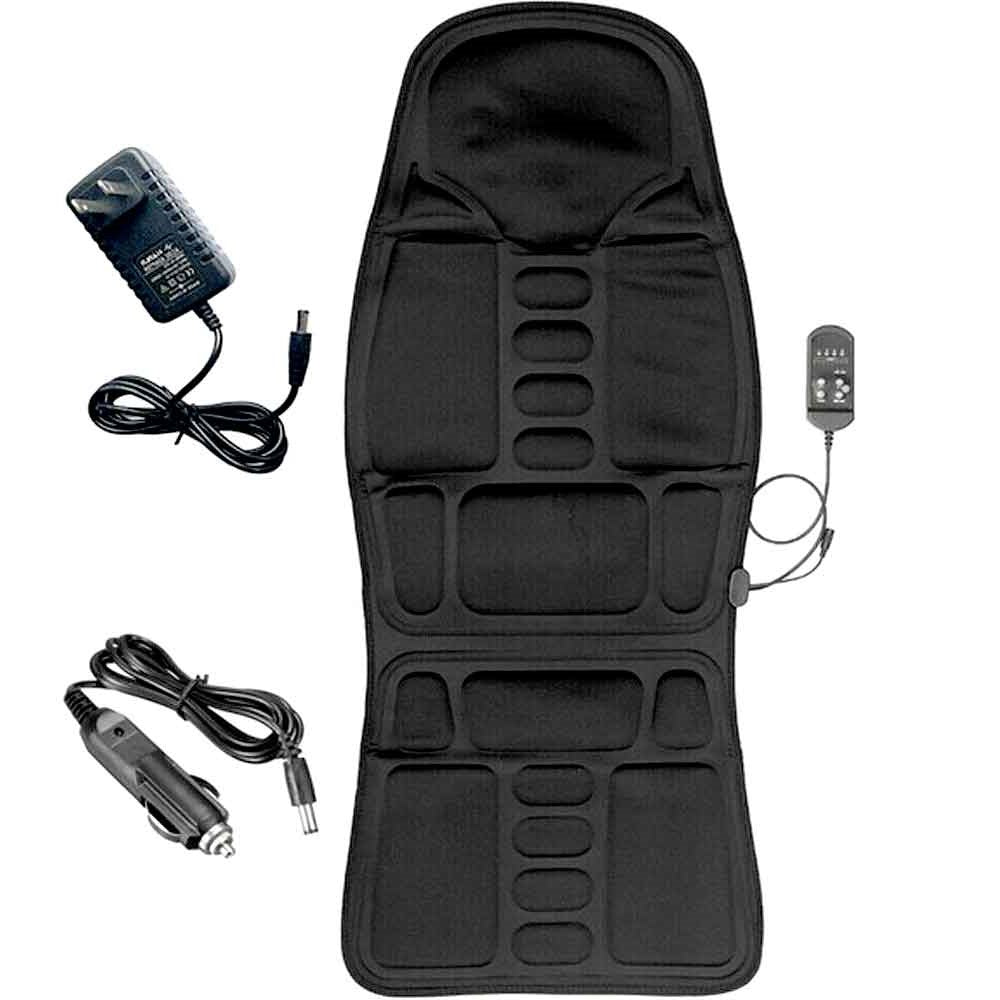 Heated Massage Chair Pad with 8 Massage Nodes and Remote Control for Home and Car