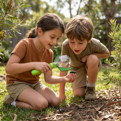 Kids Bug Catcher with a 6x Magnifier and a Comfortable Grip for Looking at Insects in Four Colors