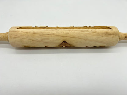 Laser Cut Christmas Rolling Pin with a Nativity Pattern for Pressing Cookies, Fondant, Clay and Ornaments