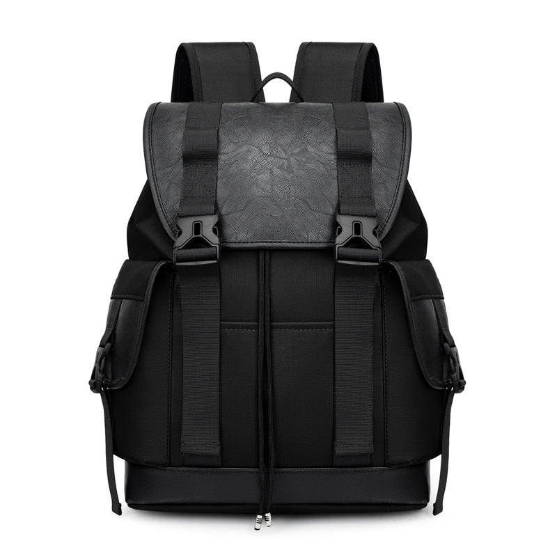 Drawstring Hiking Backpack with Flap Closure and Weather Resistant Fabric