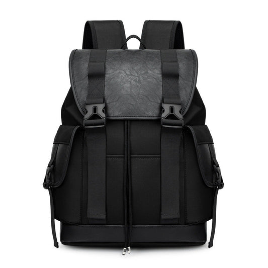 Drawstring Hiking Backpack with Flap Closure and Weather Resistant Fabric