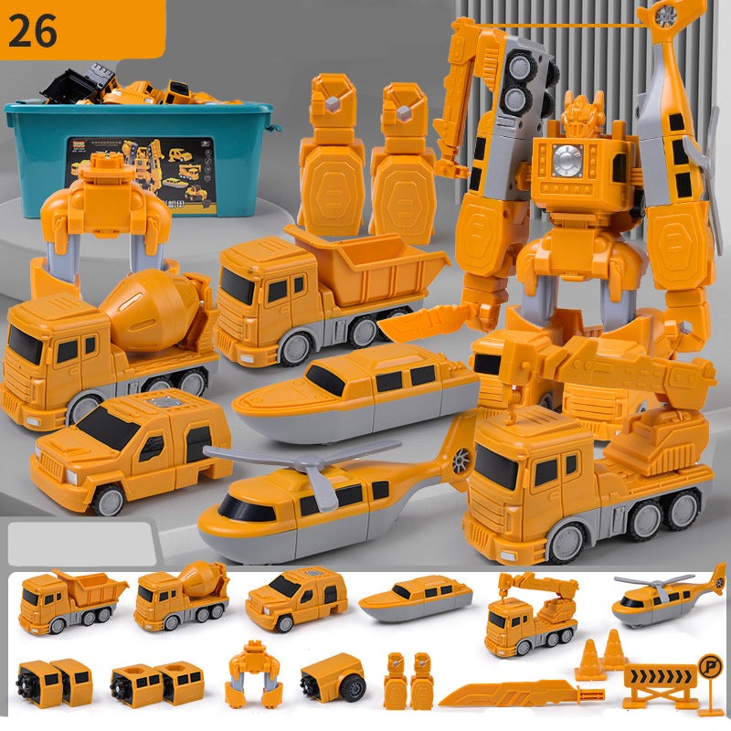 Magnetic Building Vehicles That Snap Together and Change from Car to Robot