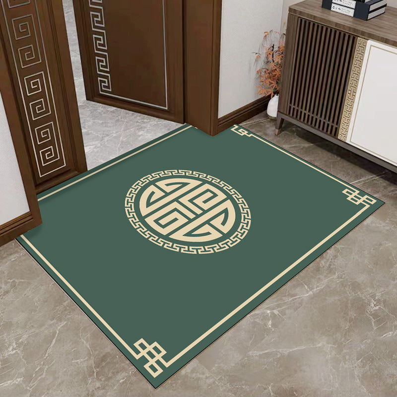 Floral Floor Mat with Wipe Clean Surface and Wear Resistant Construction