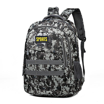 Camouflage Tactical Backpack with Webbing Loops and Breathable Back Panel
