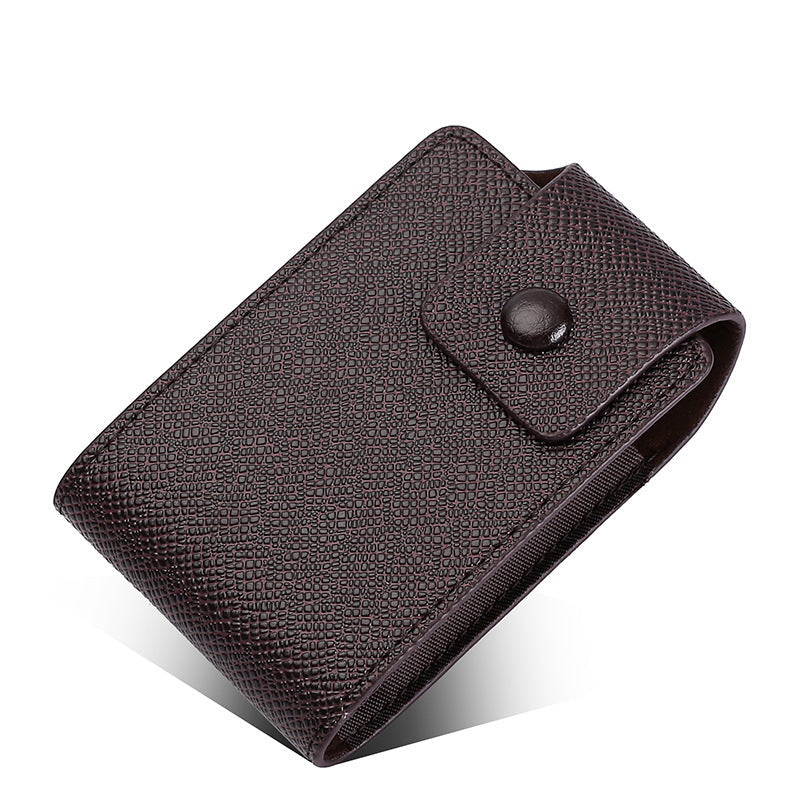 Slim RFID Blocking Wallet with Snap Closure and Clear ID Window
