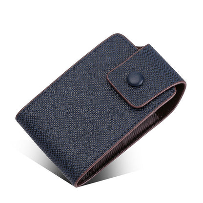 Slim RFID Blocking Wallet with Snap Closure and Clear ID Window