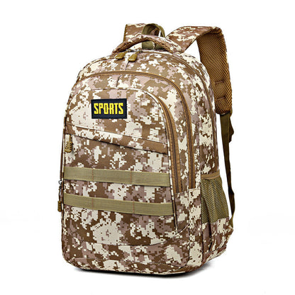 Camouflage Tactical Backpack with Webbing Loops and Breathable Back Panel