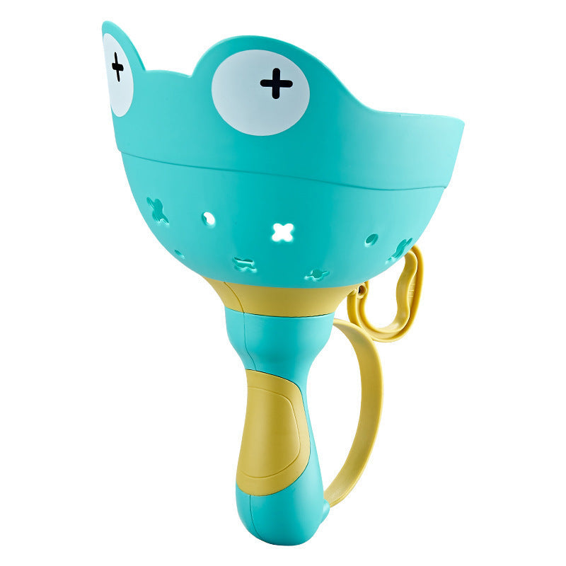 Pull String Flying Propeller Toy Set with 6 Propellers and Frog Shaped Launcher
