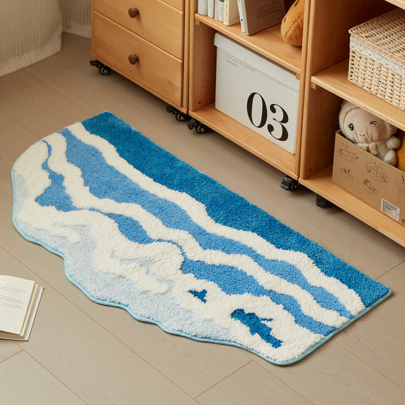 Heart Shaped Area Rug with Plush Fibers and Grip Backing, Machine Washable